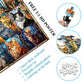 Stained Glass Puzzle Cat Puzzles For Adults 1000 Pieces, Colorful Kitty Kitten Collage Puzzles 1000 Pieces, Hard Difficult Impossible Challenging Jigsaw Puzzles For Adults