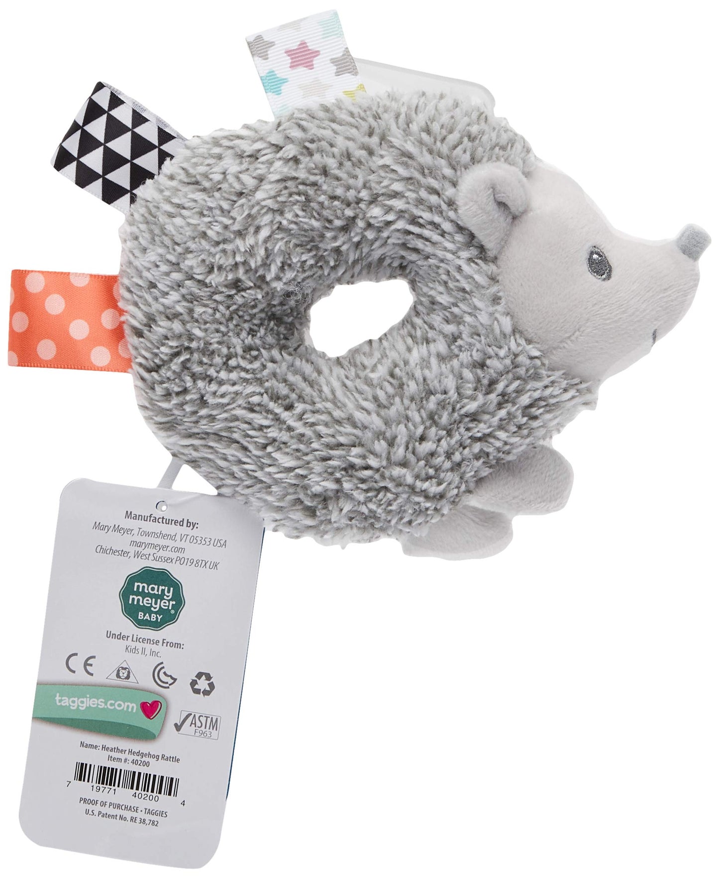 Taggies Heather Hedgehog Baby Rattle