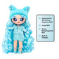 Na! Na! Na! Surprise Sweetest Gems™ 7.5 Marina Tealstone Doll with Blue Hair, Charmeuse Dress - Perfect Gift for Ages 5+
