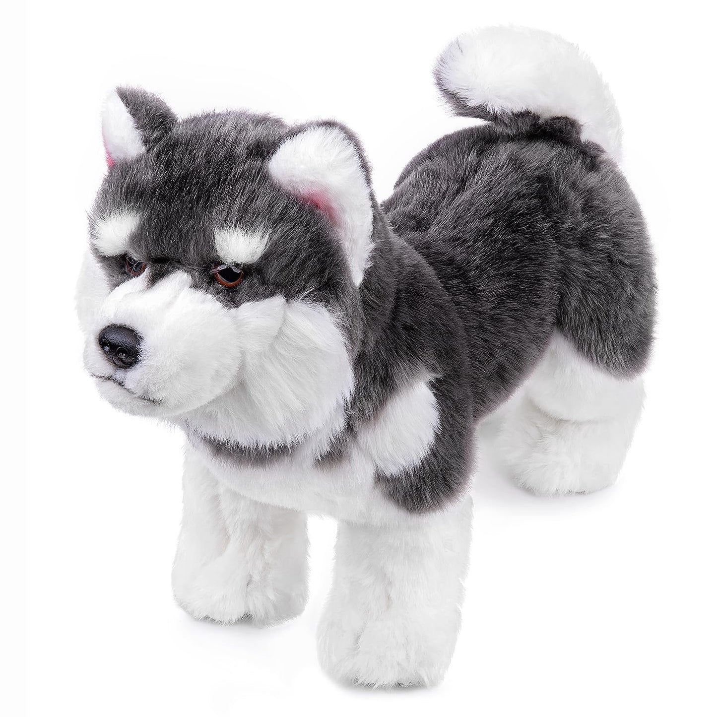 Zhongxin Made Alaskan Dog Stuffed Animal - 12Inch Cute Alaskan Malamute Plush Toy, Lovely Dog Plush Toy Model As Gift Toy Gift Collection For Kids