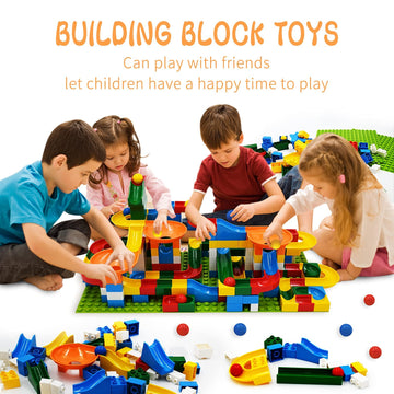 Marble Run,176 Pcs Marble Runs For Kids 4-8, Marble Run Race Track,Stem Learning Toys, Marble Run Building Blocks Classic Marble Track For Boys Girls Toddler Age 3,4,5,6,7,8+
