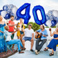 Number 40 Balloon 40 Inch, Navy Blue Big Number Balloon, Giant Foil 40 Balloons Numbers, Helium Birthday Balloons Number For Wom