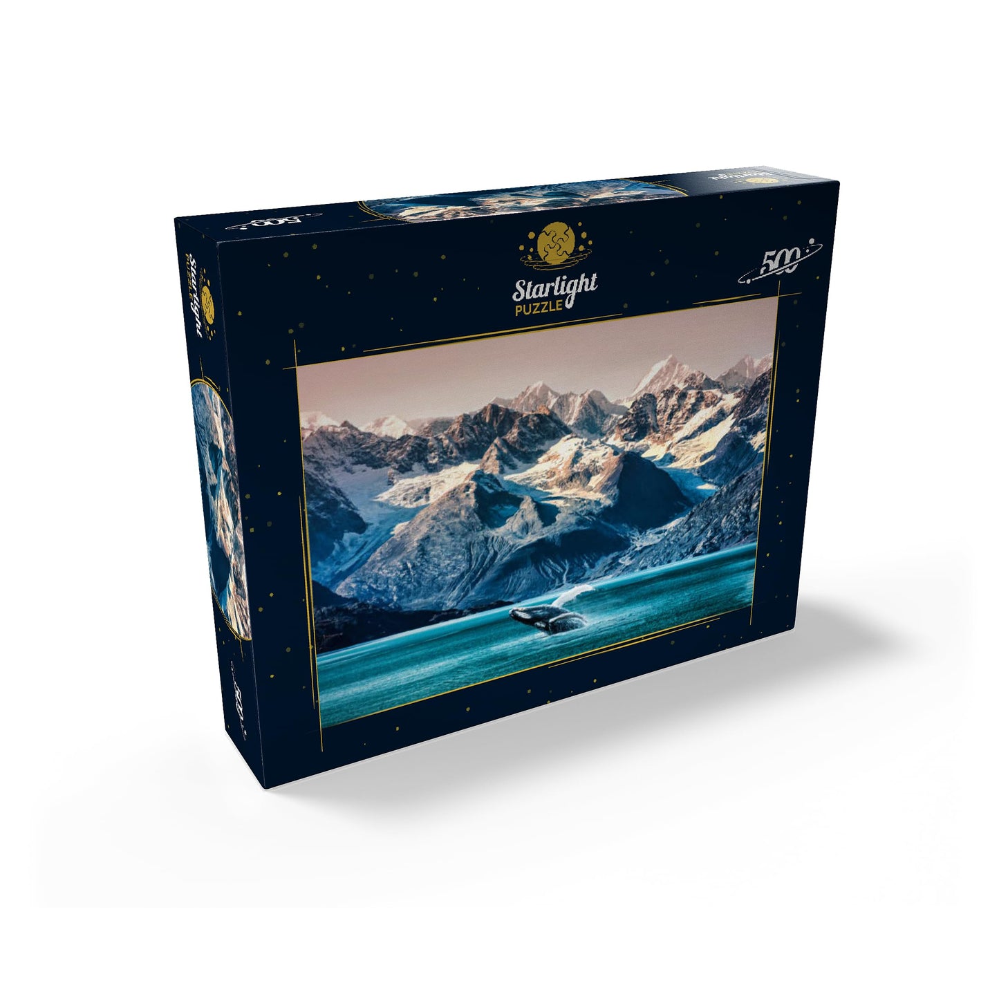 MyPuzzle Alaska Whales - enhanced 500 Piece Jigsaw Puzzle - Made in USA