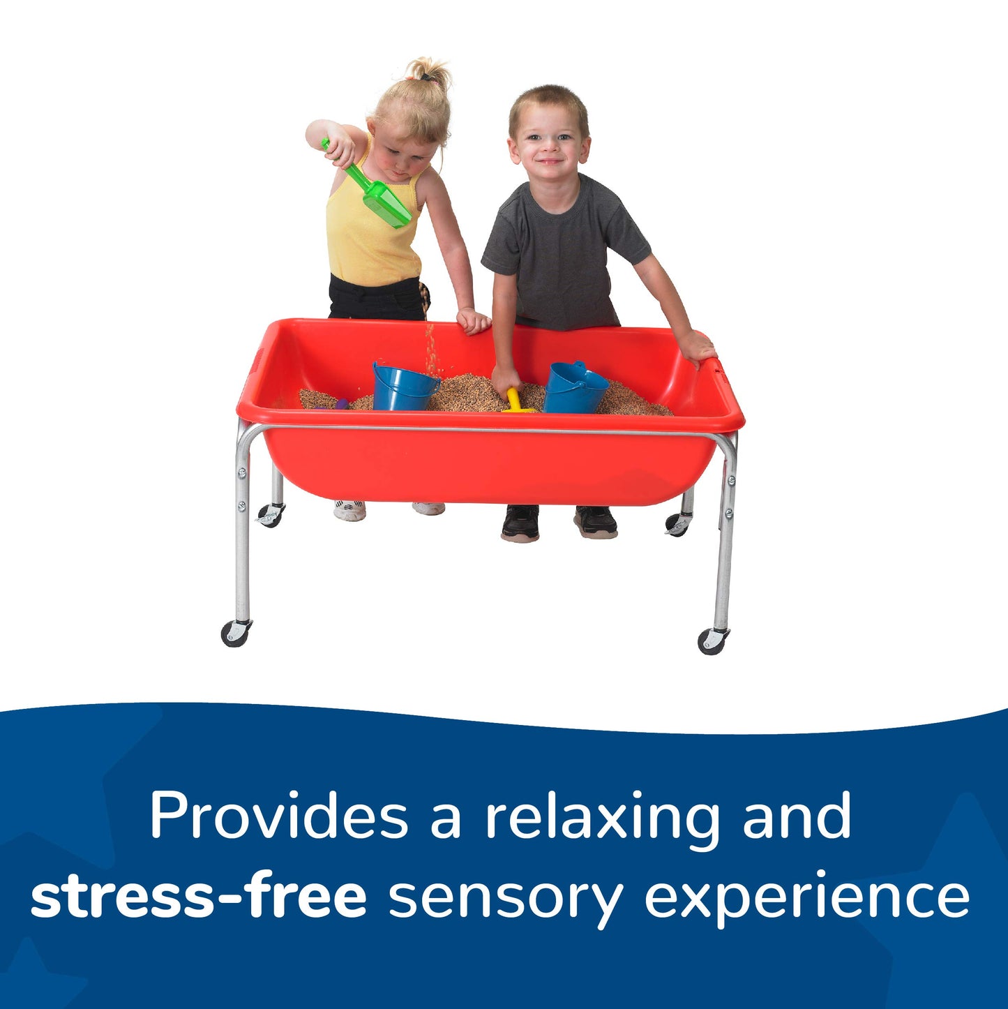 Children's Factory Large Sensory Table, 18"H, Red, Plastic, Model 1133-18, Indoor/Outdoor Sand and Water Play Equipment