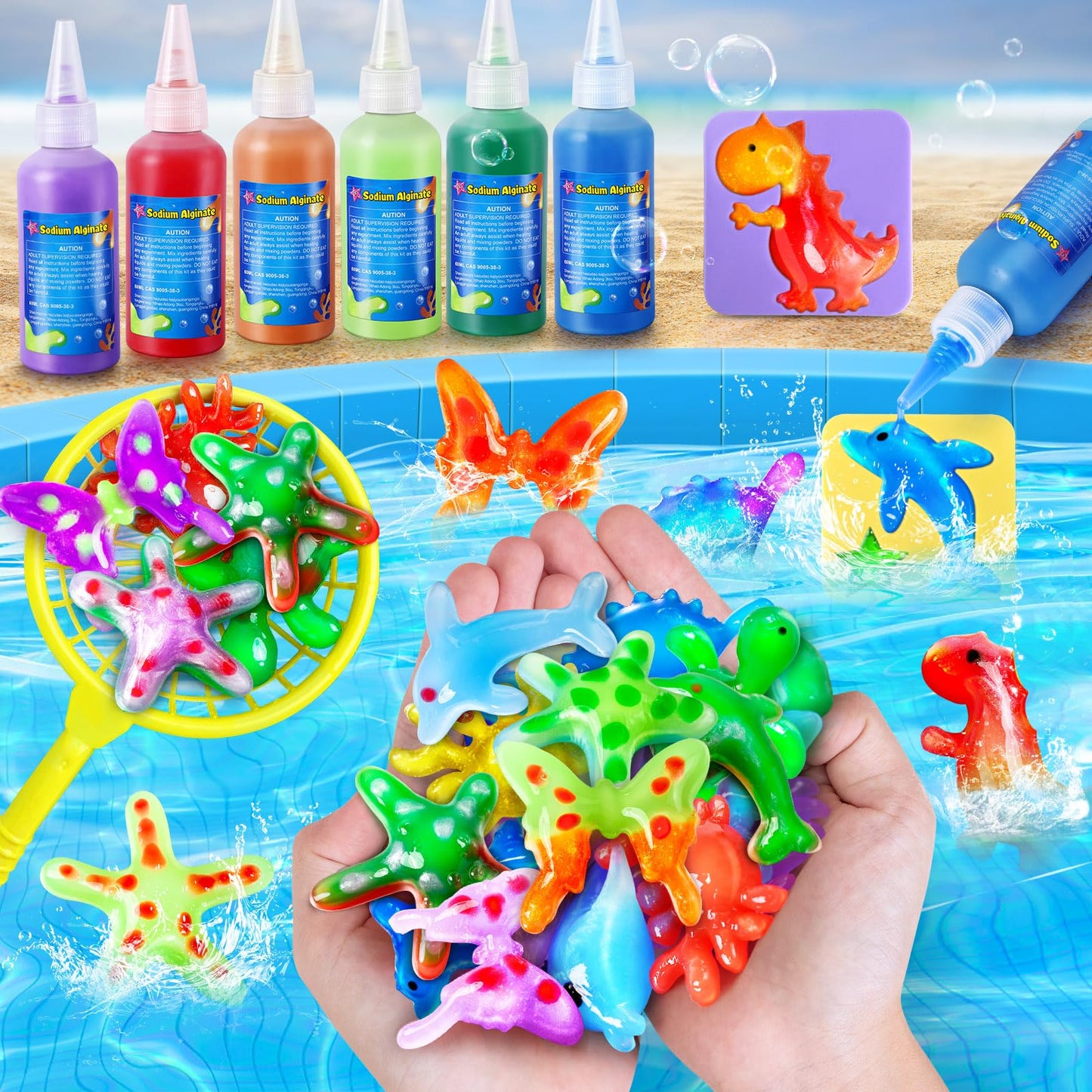 Kacwsoay 6 Colors Water DIY Gel Fairy Water Auqa Makes Spirites Elf DIY Fairy Toys Handmade Soft Figures Crafts Gift for Boys an