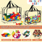 6 Packs Large Toy Storage Bags With Labels, Reusable Clear Pvc Board Game Storage, Travel Waterproof Organizer Bags With Zipper