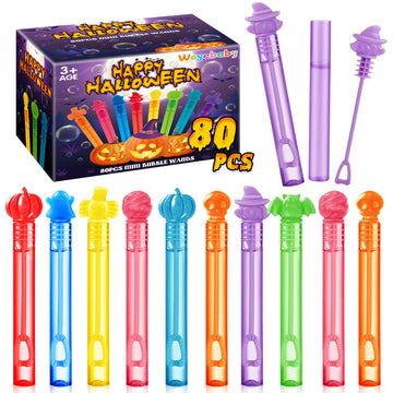 80PCS Mini Bubble Wands Party Favor for Kids, Bubble Wands Bulk, Bulk Party Favors for Birthday Gifts, Pinata Fillers, Classroom