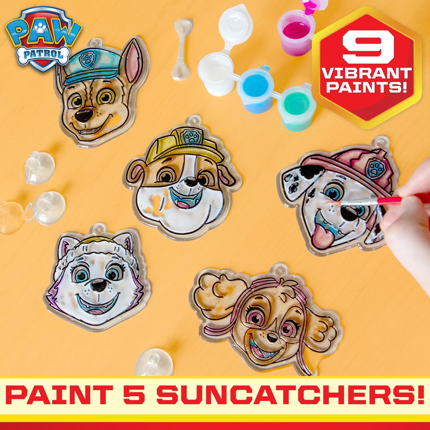Paw Patrol Window Art, Makes 5 Paw Patrol Suncatchers of Rubble, Everest, Marshall, Chase, Skye, Paw Patrol Suncatchers, Paw Pat