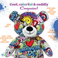 PLUSHOLOGY I Love Washington DC Graffiti Style Teddy Bear Stuffed Animal; Cuddly Soft Velboa Plush Animal for Kids 3 Years Old to mature-themeds; Child-Safe Embroidered Face Details (10 Tall When Seated)