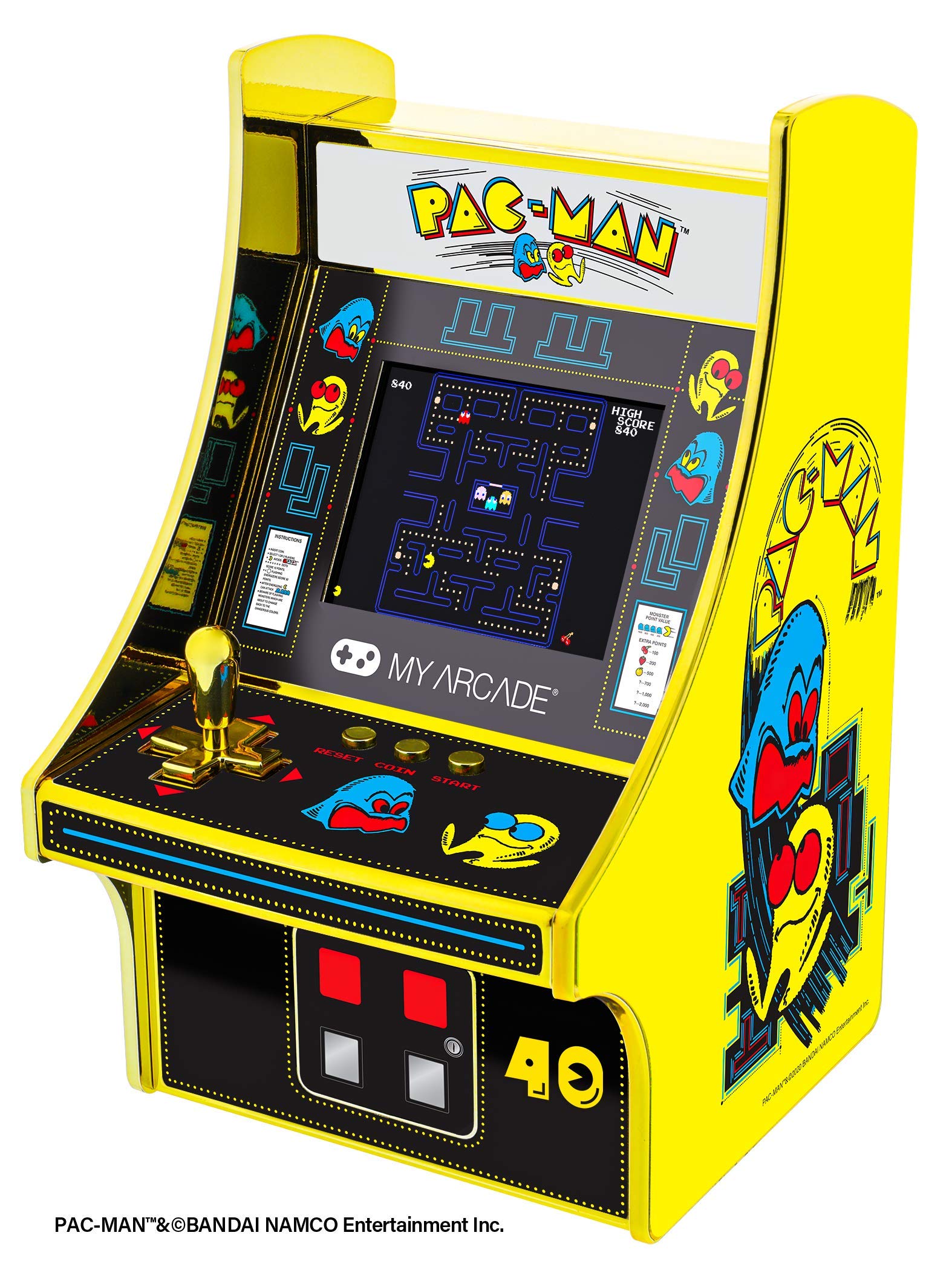 My Arcade Micro Player Mini Arcade Machine: Galaxian Video Game  Fully Playable  6.75 Inch Collectible  Color Display  Speaker  Volume Buttons  Headphone Jack  Battery or Micro USB Powered