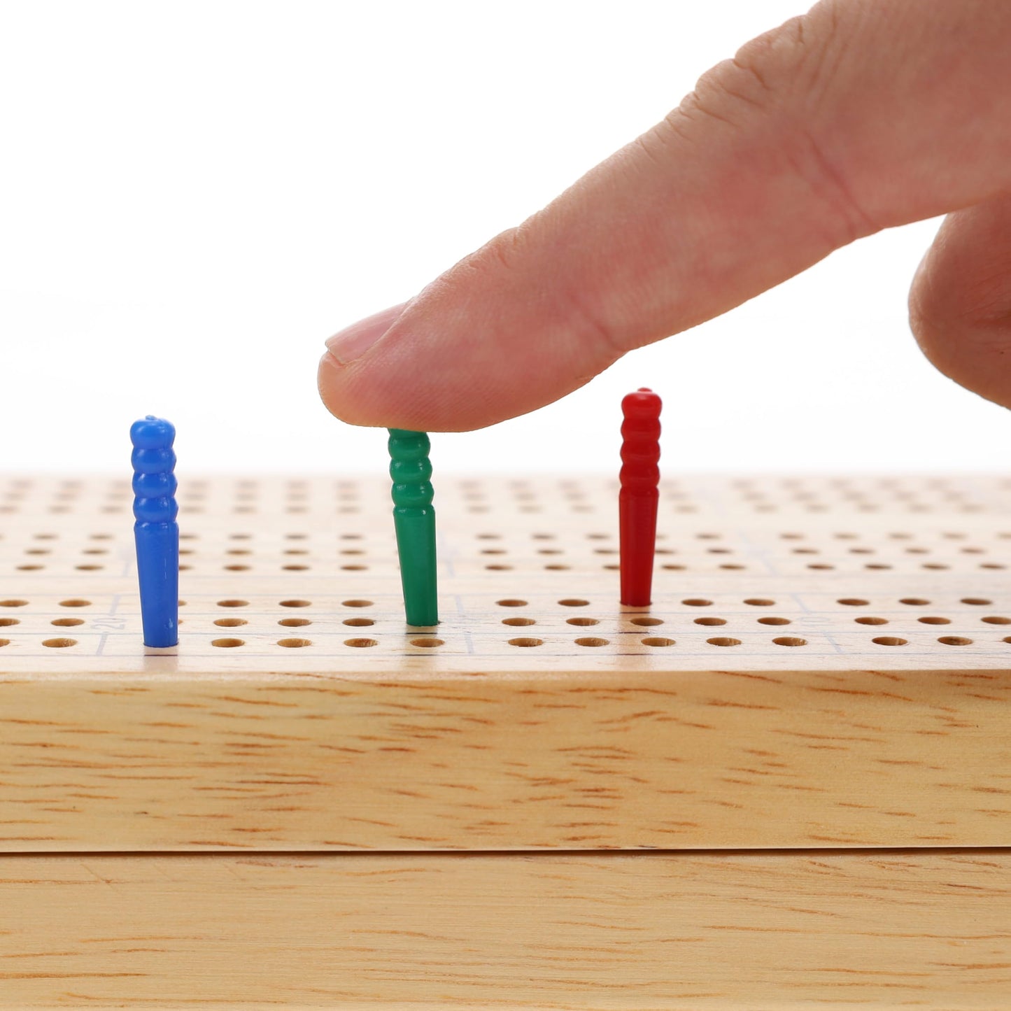 We Games 48 Standard Plastic Cribbage Pegs W/A Tapered Design In 4 Colors - Red, White, Blue & Green