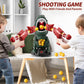 JUKUDAHU Dinosaur Shooting Boy Toys for Kids Age 3 4 5 6 7 8 - Moveable Shooting Game with Scoreboard, Light & Sound, 12 Foam Ba