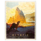 Mypuzzle Olympic National Park: Sea Otter, Vintage Poster - Premium 100 Piece Jigsaw Puzzle For Adults