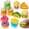 Playbees Mini Squish Fast Food Toys - 10 Pack - Assorted Designs Slow-Rise Stress Relief Toys For Kids, Mini Fidget Toys For Sen