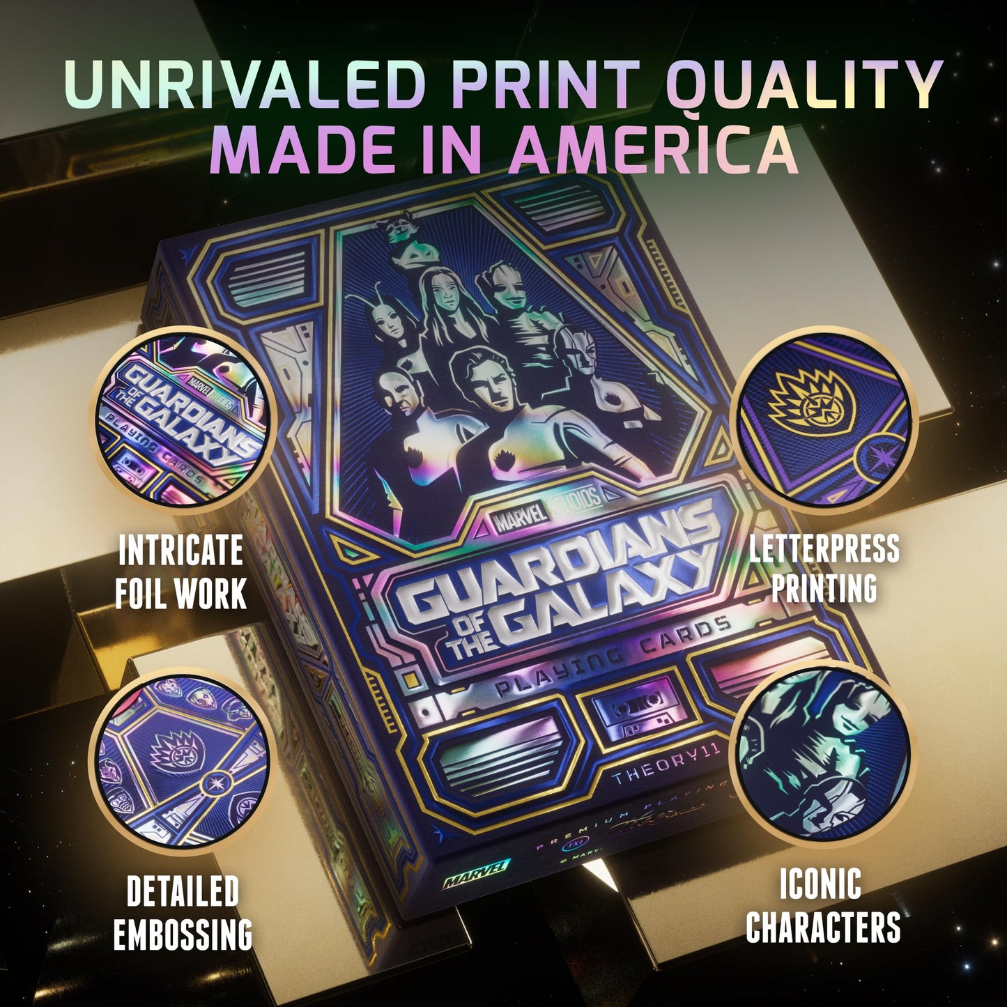 theory11 Guardians of The Galaxy enhanced Playing Cards  game-style Size Standard Index  elegant Playing Cards