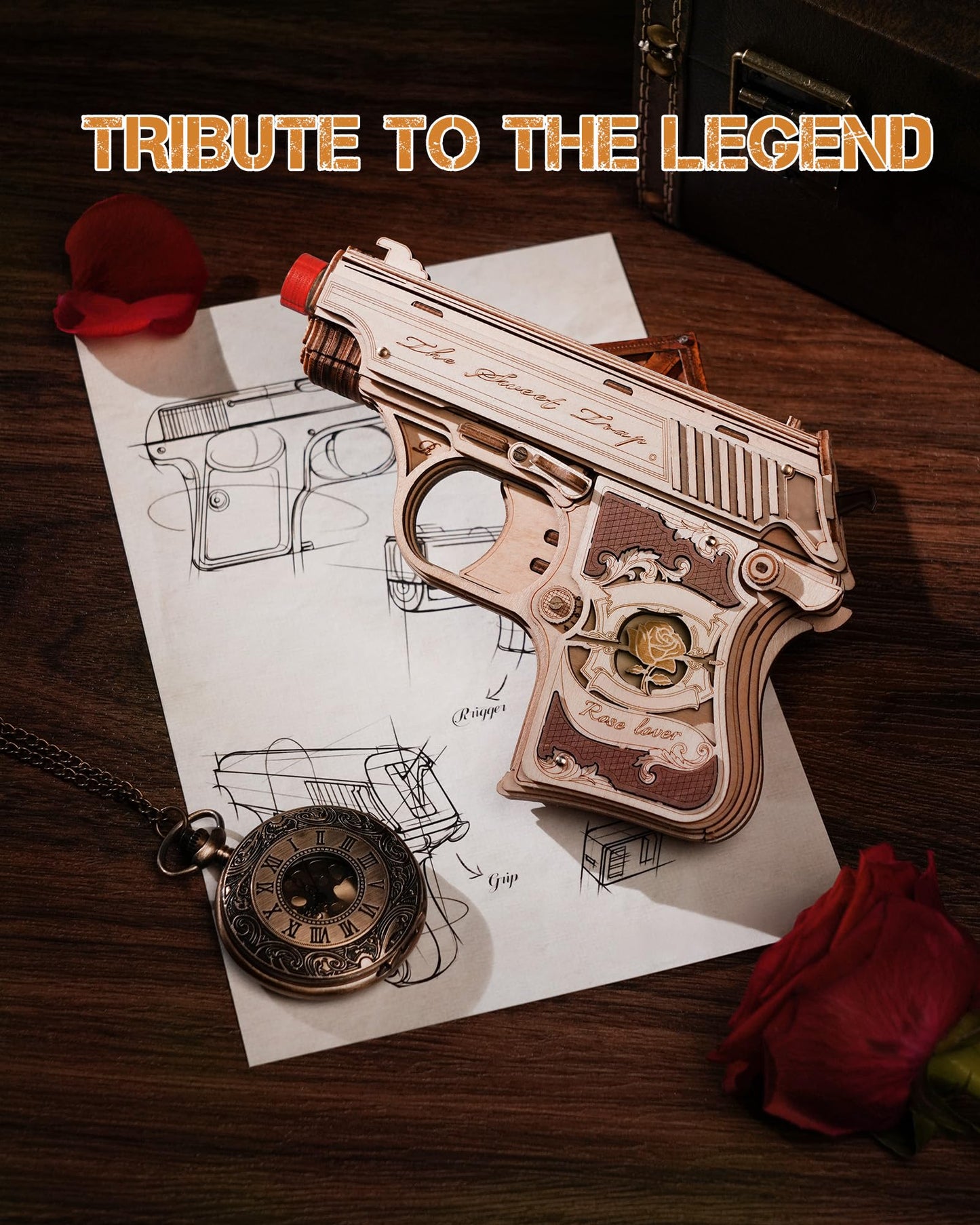 Wowood 3D Wooden Puzzles  Mini Model Craft Kit  Mechanical Model Puzzle  Unique Gift for mature-themed/Teen