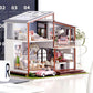 Spilay DIY Dollhouse Miniature with Wooden Furniture DIY Dollhouse Kit Large Villa Model with LED Light & Music Box 1:24 Scale Creative Room Gift for mature-themed Teenager