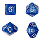Role 4 Initiative R4I50201-7B Polyhedral Marble Blue With White Number Dice  Set Of 7