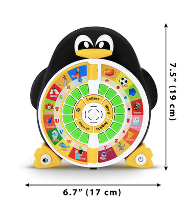 Penguin Power Abc Learning & Educational Toys For Preschoolers - Preschool Learning Activities Toys To Learn Abcs, Words, Spelling, Shapes, Quiz & Songs - Learning Toys For 3+ Year Olds Boys And Girls