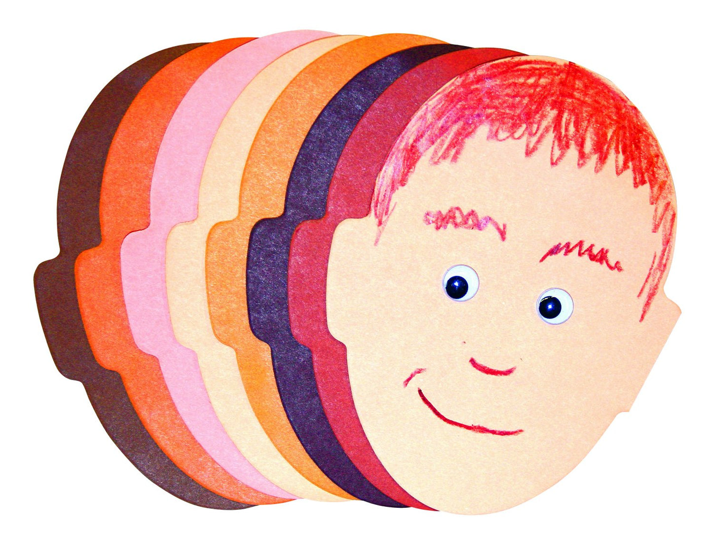 Roylco Funny Face Pad, 5 x 8 Inches, Assorted Colors, 50 Sheets