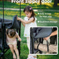 MonGianda Wagon Stroller for 2 Kids, All-Terrain, Foldable, 5-Point Harness, Insulated Snack Pack, Adjustable Handle, Gray, Model BGTFW001