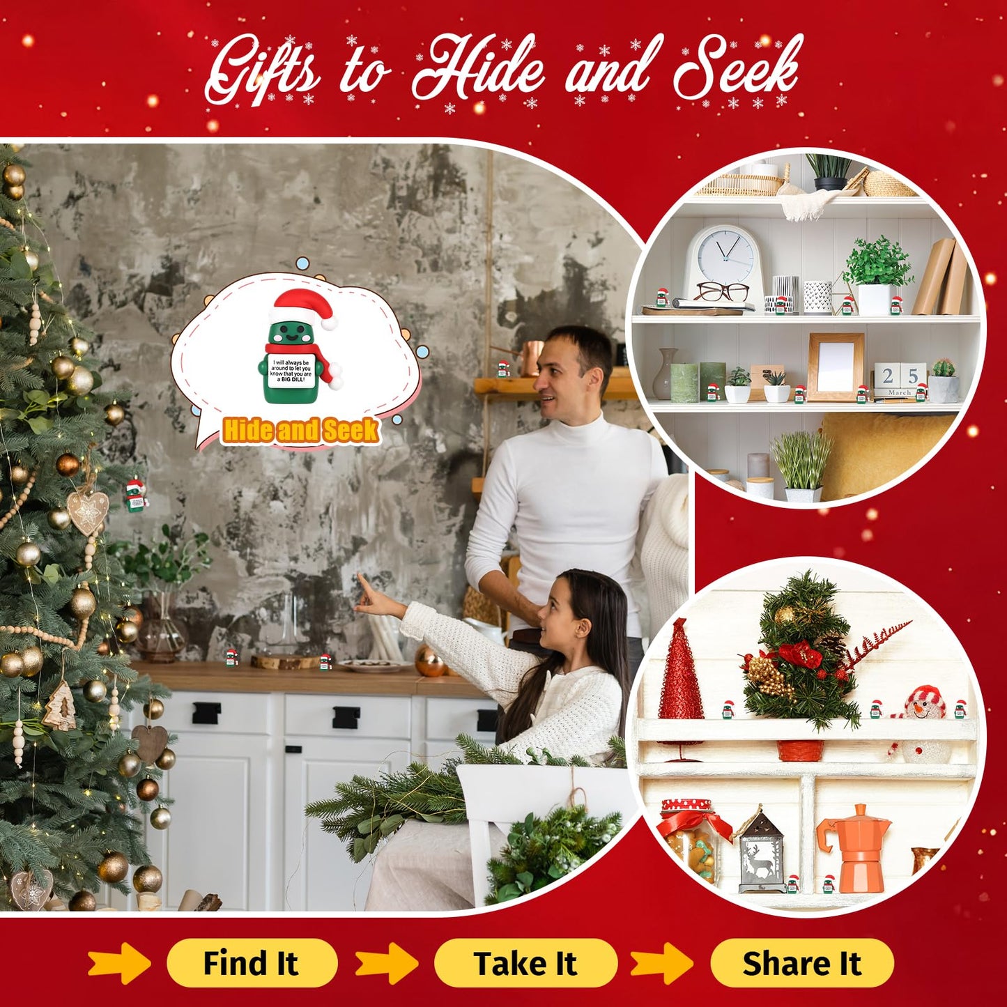 Gejoy 25 Pcs Mini Rubber Christmas Pickle Toys Positive Gifts Mini Christmas Pickles Decorations and Encouragement Birthday Motivational Gifts for Colleague Staff Teacher