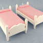 Dollhouse Miniature 1:12 Scale White and Pink Bunkbeds with Ladder #T5413