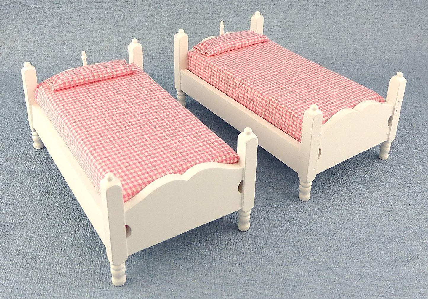 Dollhouse Miniature 1:12 Scale White and Pink Bunkbeds with Ladder #T5413