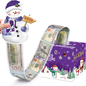 Meiidoshine Purple Christmas Money Boxes For Cash Gift Pull, Surprise Money Holder Cash Gift For Kids Adults, Diy Fun Cash Box F