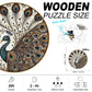 Peacock Wooden Puzzles for mature-themeds  200pcs Wooden Jigsaw Puzzles for mature-themeds  Peacock Unique Shaped Jigsaw Puzzles Creative Gift for Friend Family Game Medium Size 10'' x 10''
