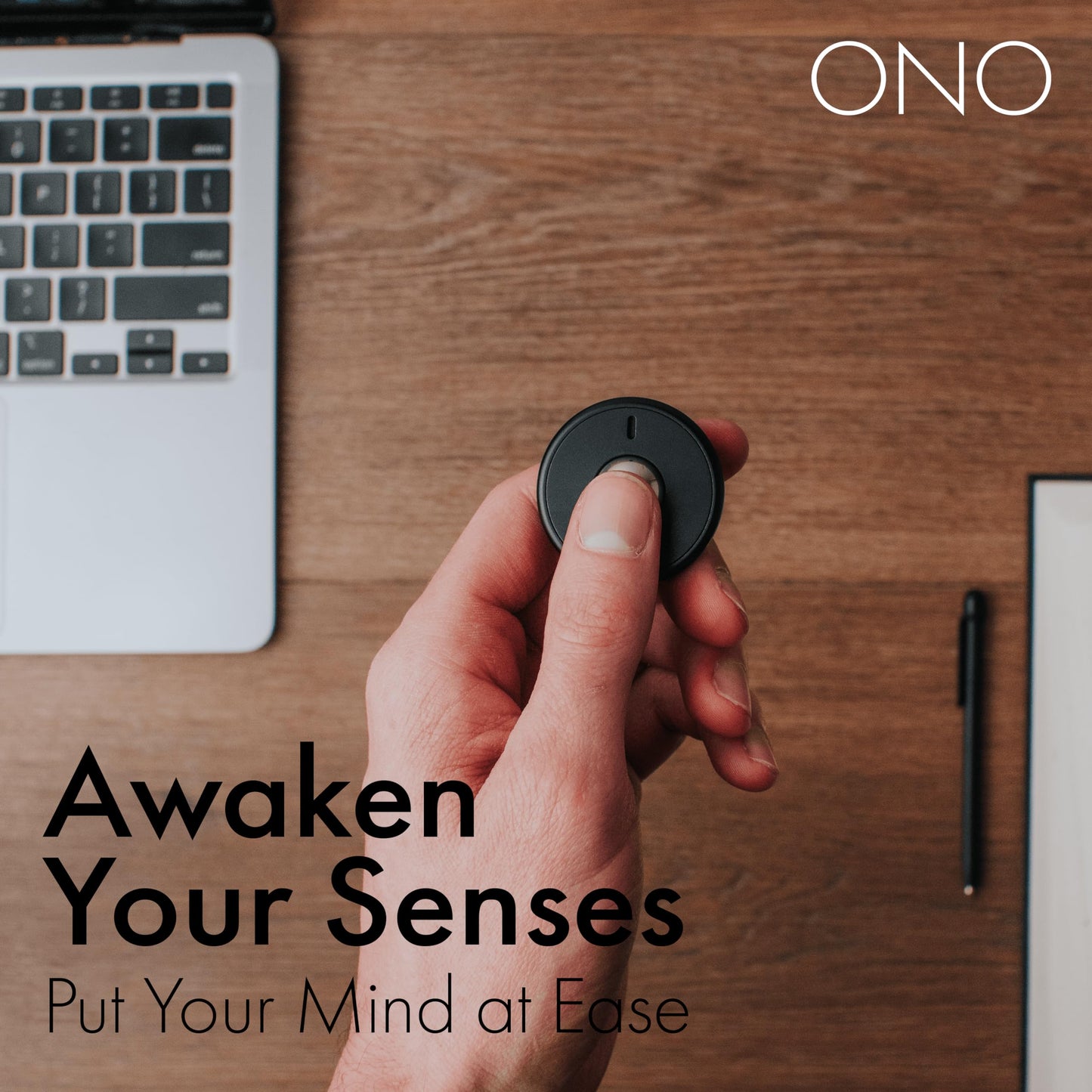 ONO Scroller Handheld Fidget Toy - Aluminum, Black | Stress Relief, Focus & Clarity | Portable Design for Adults