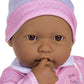JC Toys La Baby 20" Hispanic Soft Body Doll - Washable, Pink & White, Includes Hat, Pacifier & Magic Bottle, Model 15348