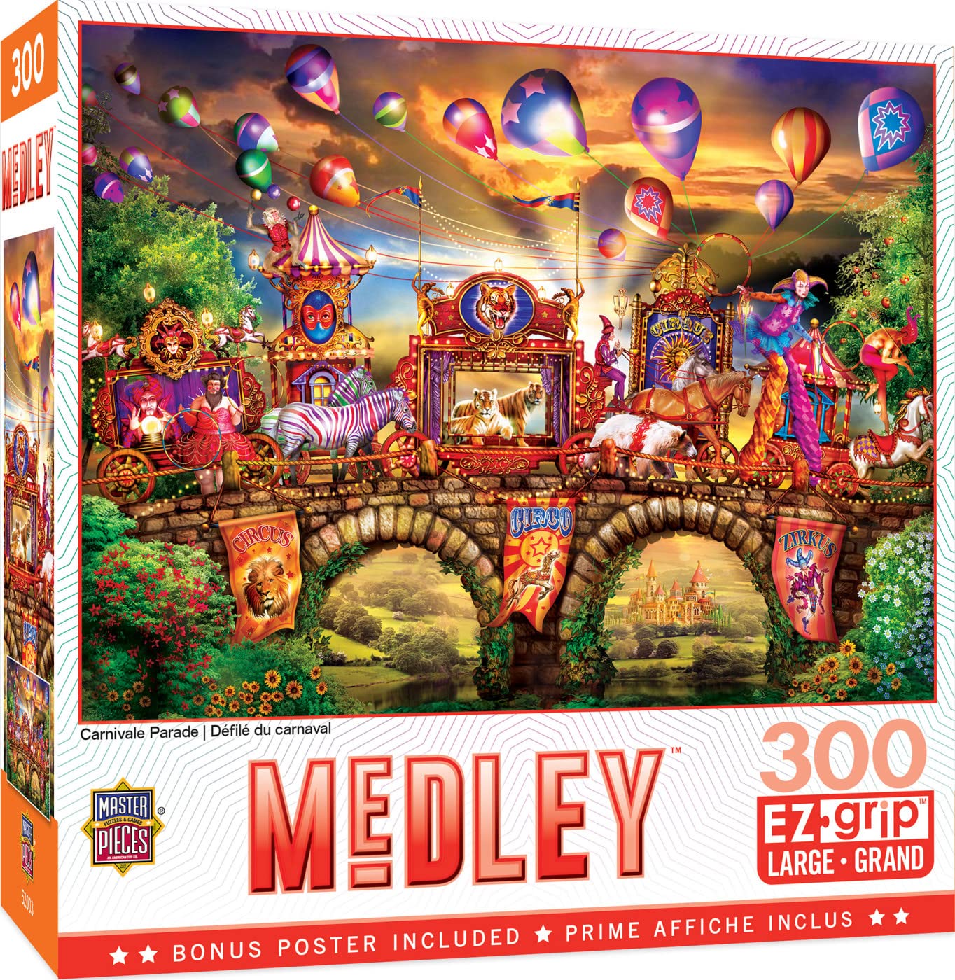 Masterpieces 300 Piece EZ Grip Jigsaw Puzzle - Carnivale Parade - 18x24