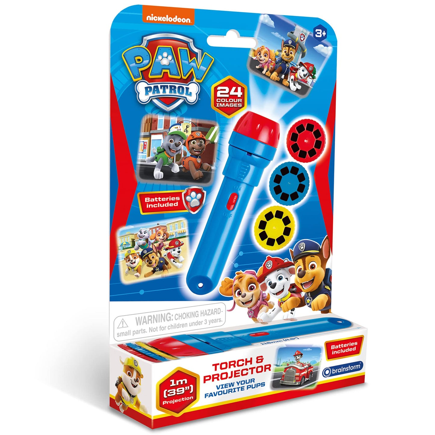 Brainstorm Toys Paw Patrol Flashlight & Projector, Multicolor, Plastic, Model NIC1000