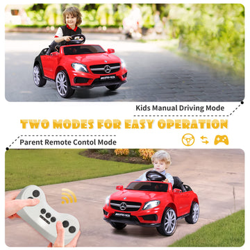 Tobbi Licensed Mercedes Benz Car For Kids,Ride On Cars With 2.4G Remote Control,Double Doors, 5 Point Safety Belt,Led Lights