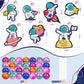 28 Pack Valentines Day Gifts For Kids - Galaxy Slime Stress Relief Fidget Toys With Valentines Day Cards For Kids School Valenti