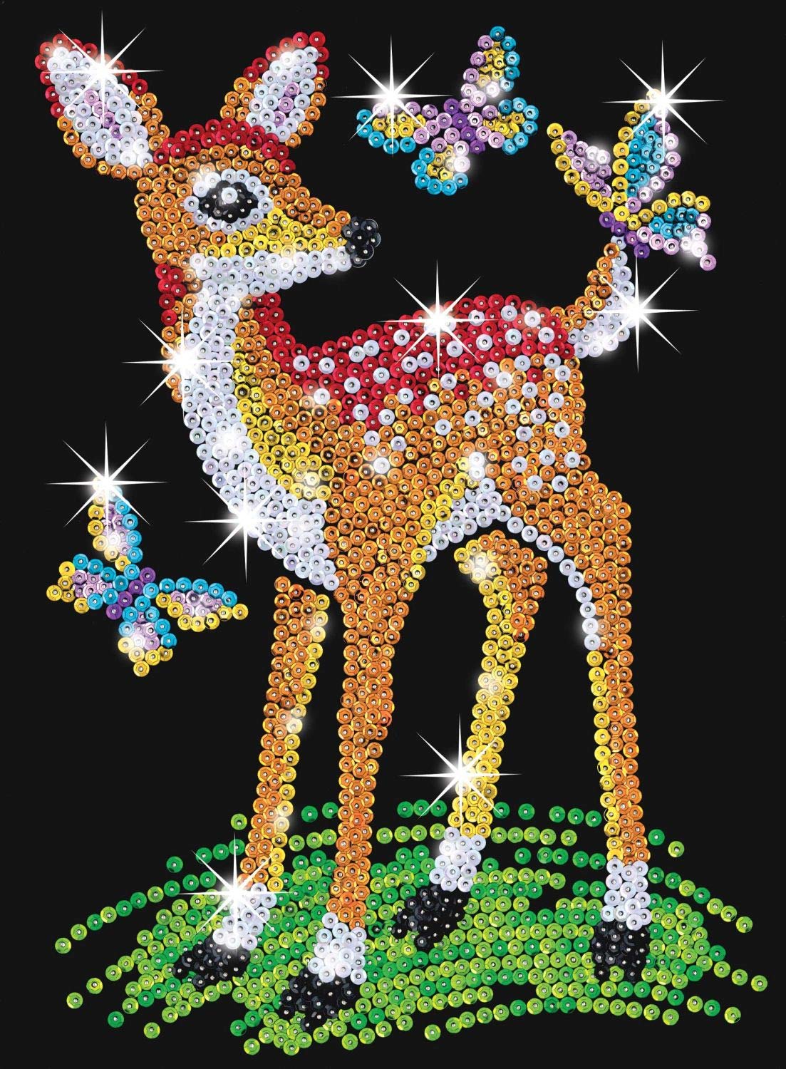 Sequin Art Red, Fawn, Sparkling Arts And Crafts Picture Kit, Creative Crafts