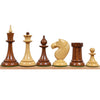 Royalchessmall -1950S Soviet Latvian Reproduced Chess Pieces Only Set- Golden Rosewood - 4
