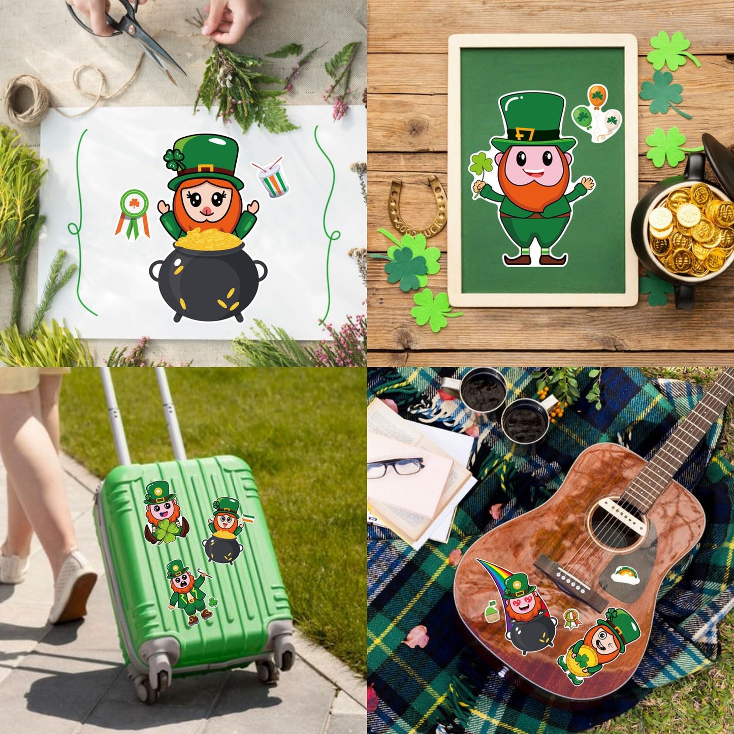 27 Sheets St. Patrick'S Day Stickers For Kids Toddlers Make A Face Stickers Saint Patrick Irish Stickers Make Your Own Stickers