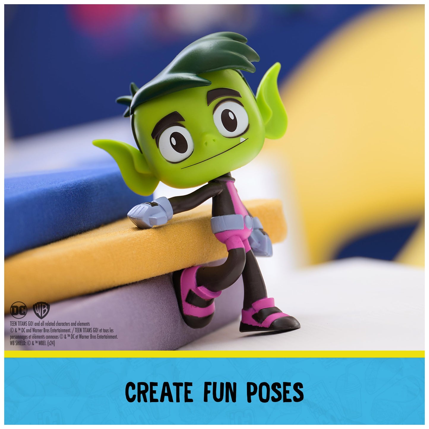 DC Comics Teen Titans Go! Beast Boy Flexible Action Figure - Twisty Titans Kids Toy for Ages 4 and Up