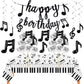 Civaner 40 Pieces Music Theme Party Decorations Set Include Music Latex Foil Balloons Note Hanging Swirls Happy Birthday Banner 