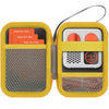 Lebakort Hard Case Compatible with Yoto Mini Kids Audio Music Player Children Speaker Plays Audiobook Cards Radio (Brown+ Yellow