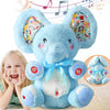 Hcdoujoy Baby Blue Peek A Boo Elephant Plush Stuffed Singing Elephant, Repeat What You Say, Musical For Toddler With Moving Ear, Singing Talking Stuffed Animal Baby Toy For Boy Girl