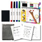 Fun Math Learning Activities For Toddlers - 10 Reusable Sheets With Dry Board, 4 Markers & 1Eraser - Perfect For Tracing, Counti