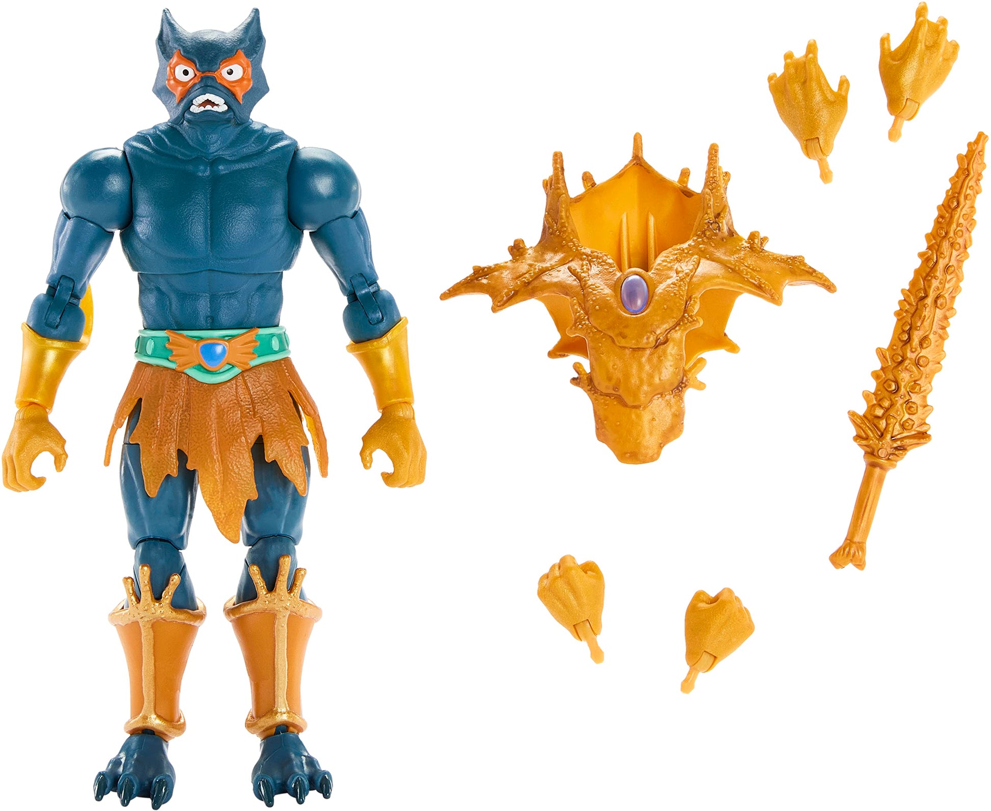 Masters of the Universe Masterverse Action Figure Mer-Man  Deluxe Collectible with decorative replica blade  Swappable Hands and Chest protective covering  Motu Toy