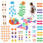 Sensory Path Decals For Floor & Wall | 173 Educational And Interactive Stickers For Kids | Sensory Walk Decals | Sensory Stimulation Decals | Floor Decals | Classroom Floor Stickers | Hallway Decals