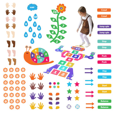 Sensory Path Decals For Floor & Wall | 173 Educational And Interactive Stickers For Kids | Sensory Walk Decals | Sensory Stimulation Decals | Floor Decals | Classroom Floor Stickers | Hallway Decals