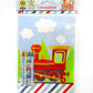Tiny Mills Train Coloring Book Set with 12 Coloring Books and 48 Crayons Train Birthday Party Favor Bag Filler Rewards Classroom