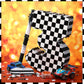 Lewtemi Race Car Number Piata Small Checkered Race Car Birthday Party Decoration Black and White Racing Piata with Stick Confett