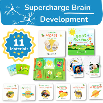 Toyventive Smart Baby Box For Boy - Educational Developmental Learning Toys 1 + Year Old, Montessori Toddler Busy Book, Flash Ca